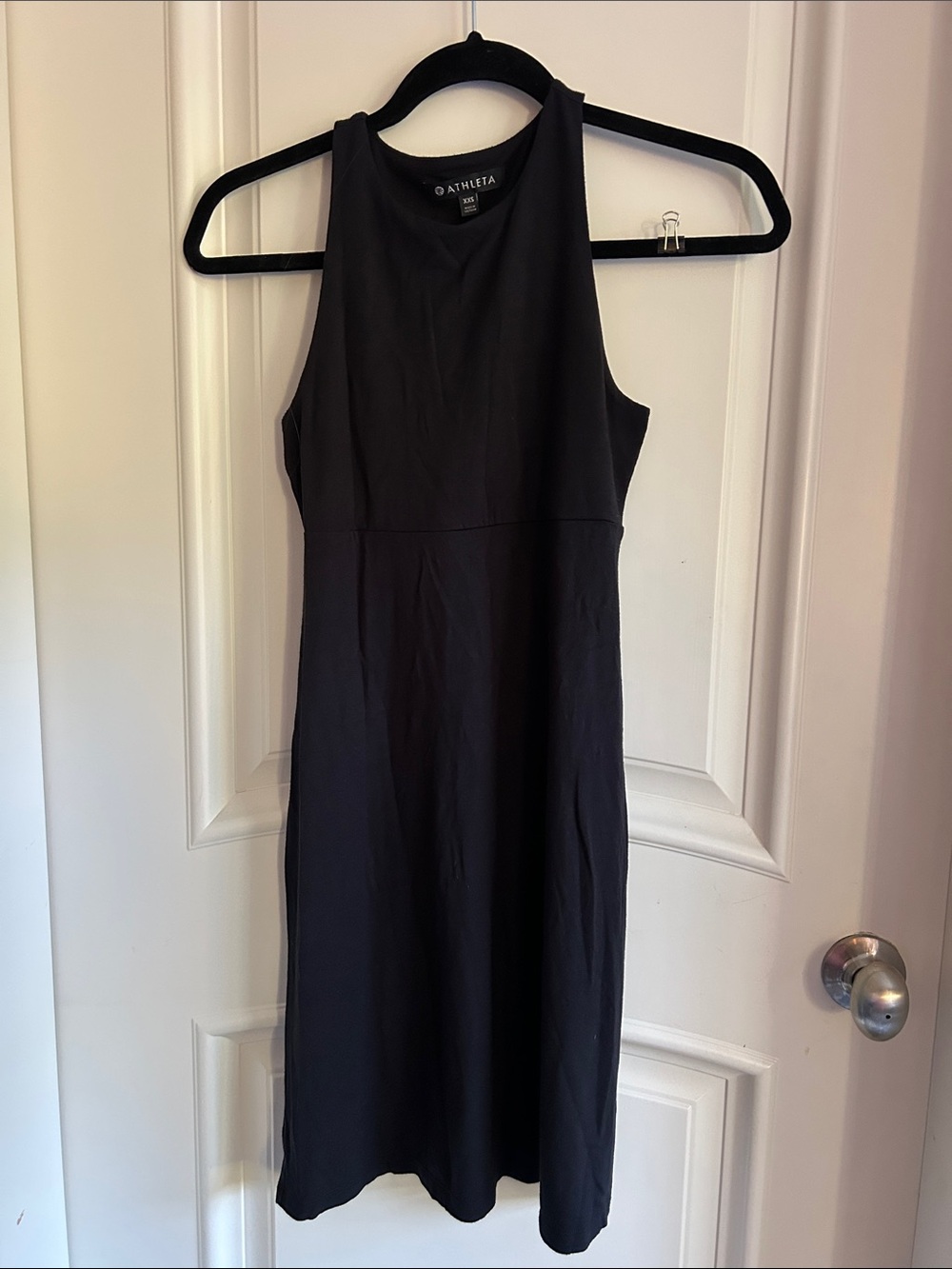 Athleta Black High-Neck Sleeveless Midi Dress
